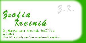 zsofia kreinik business card